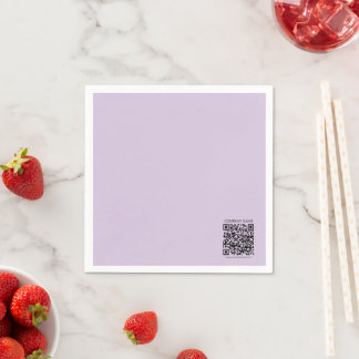 Serviette En Papier Create a QR Code | Pale Lavender Violet