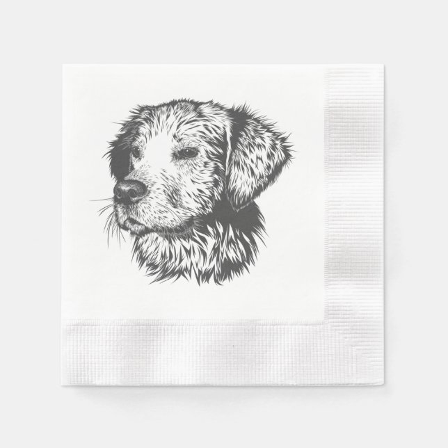 Serviette En Papier Create Your Own Pet Dog Customized (Devant)