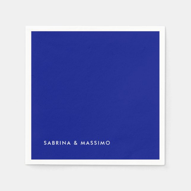 Serviette En Papier Créatif Simple Uni Bleu Phthalo Tendance (Devant)