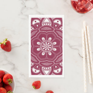Serviette En Papier Création de mandala, tous les points pour un 8