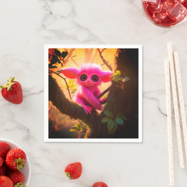 Serviette En Papier Créature Ai (En situation)