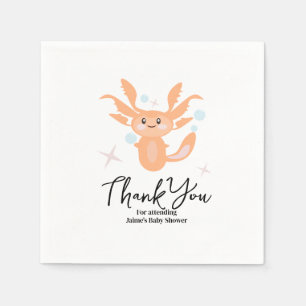 Serviette En Papier Créature Océanique Axolotl Pastel Baby Shower   