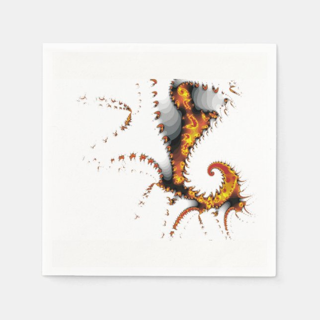 SERVIETTE EN PAPIER CRÉATURES MYTHIQUES (Devant)