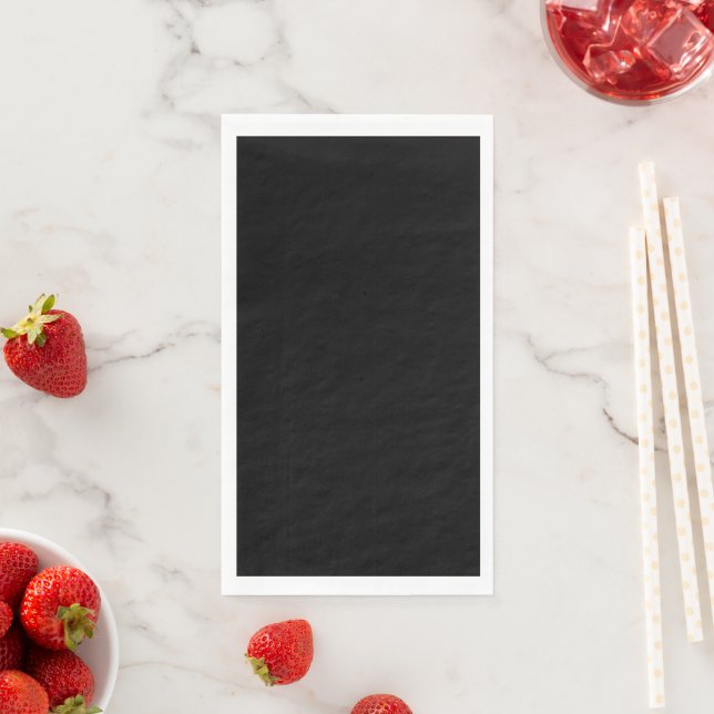 Serviette En Papier Créer le vôtre vierge - Noir (En situation)
