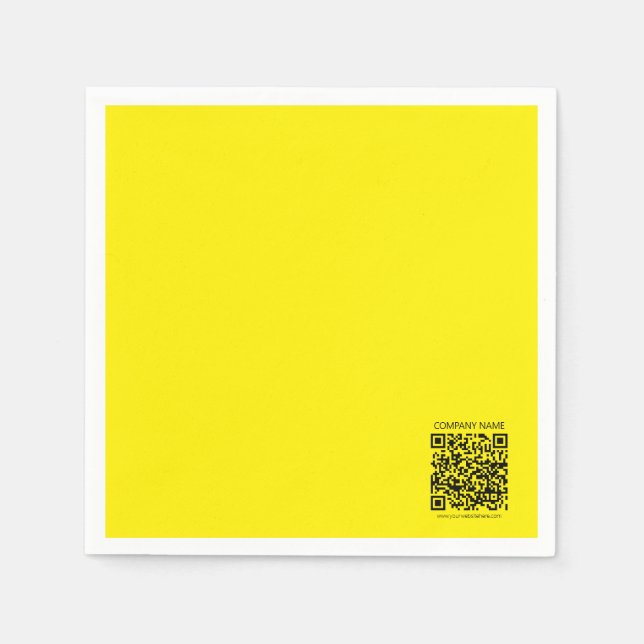 Serviette En Papier Créer un code QR | Facilement visible jaune vif no (Devant)