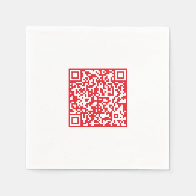 Serviette En Papier Créer un code QR rouge numérisable (modifiable) (Devant)