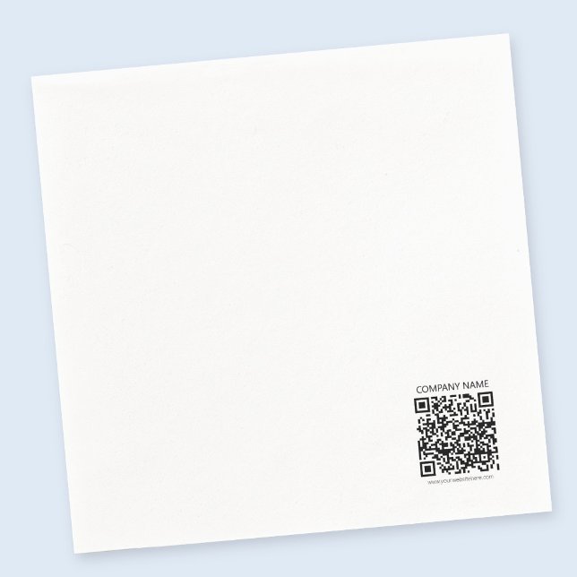 Serviette En Papier Créer votre propre code QR | Noir et blanc (Créateur téléchargé)