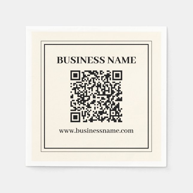 Serviette En Papier Créez instantanément un code QR scannable pour l'e (Devant)