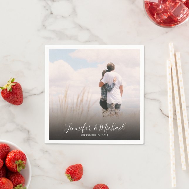 Serviette En Papier Créez vos propres mariés de photo de mariage (En situation)