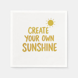 Serviette En Papier Créez votre propre citation de soleil sur