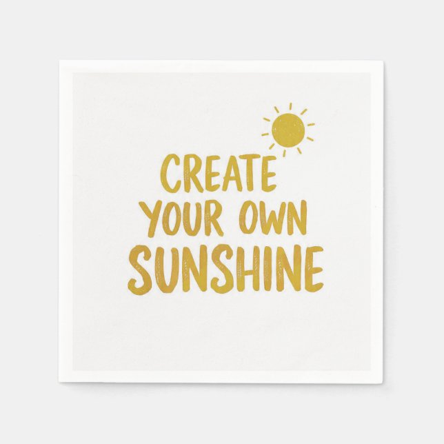 Serviette En Papier Créez votre propre citation de soleil sur (Devant)