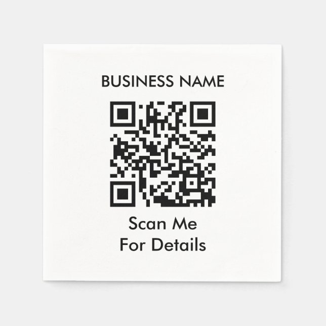 Serviette En Papier Créez votre propre code QR (Devant)