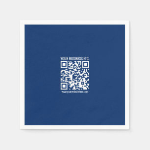 Serviette En Papier Créez votre propre code QR Bleu