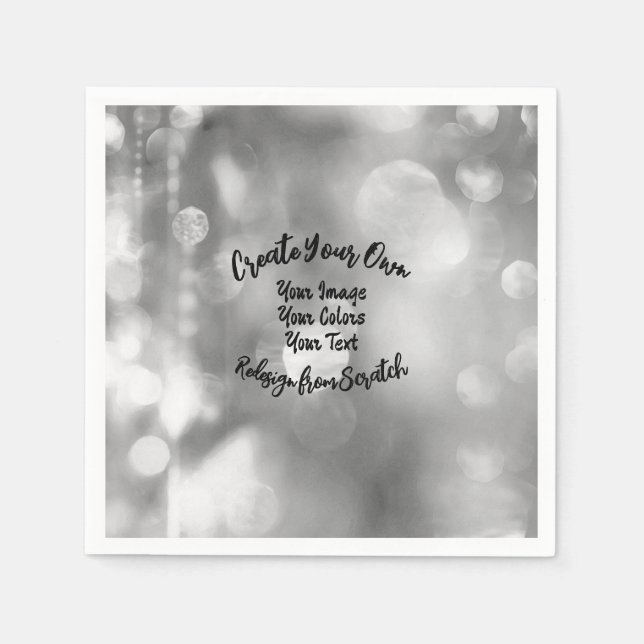 Serviette En Papier Créez votre propre couleur/conception personnalisé (Devant)