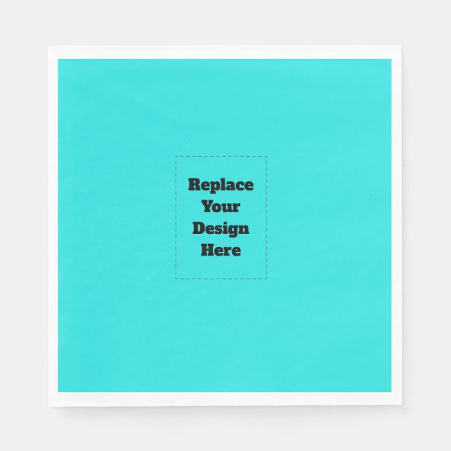Serviette En Papier Créez votre propre cyan (Devant)