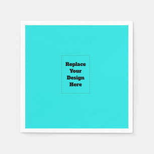 Serviette En Papier Créez votre propre cyan