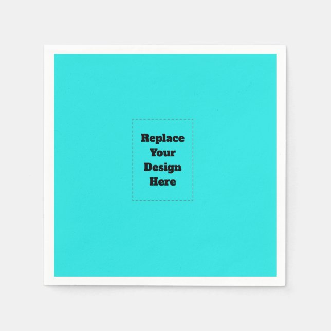 Serviette En Papier Créez votre propre cyan (Devant)
