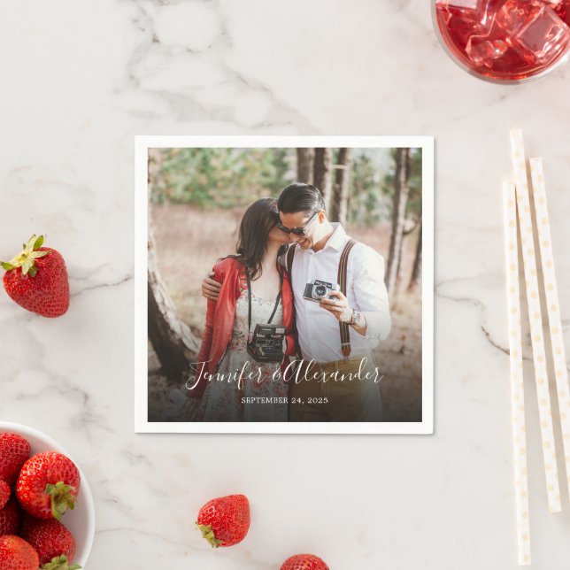 Serviette En Papier Créez votre propre mariage campagnard photo rustiq (En situation)