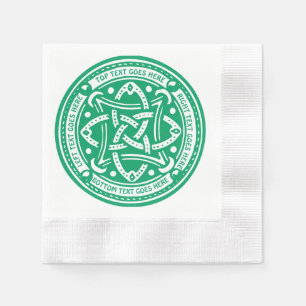 Serviette En Papier Créez votre propre noeud Celtique Shamrock Green I