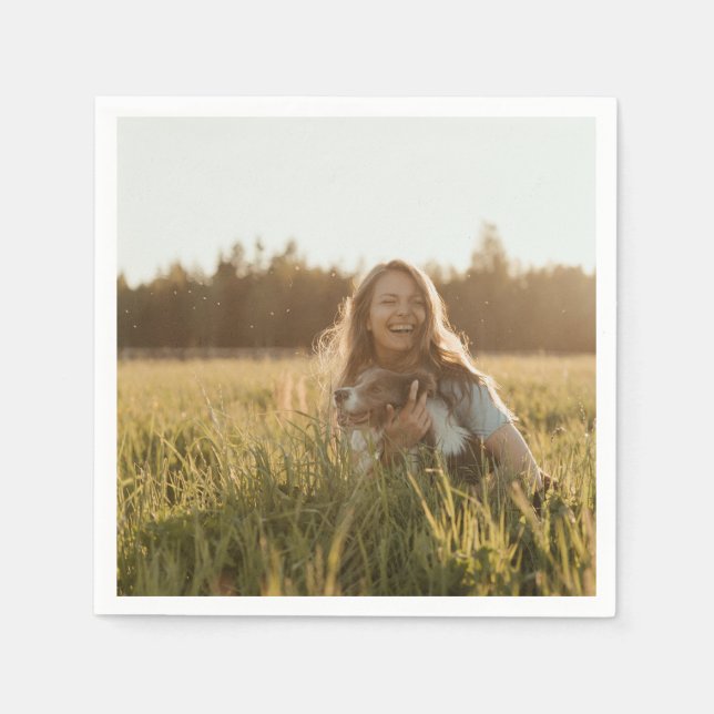 Serviette En Papier Créez votre propre photo personnalisée (Devant)