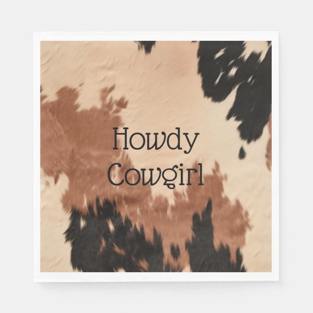 Serviette En Papier Crème Brown de cowhide (Devant)