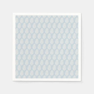 Serviette En Papier Crème de feuille de palmier et bleu clair