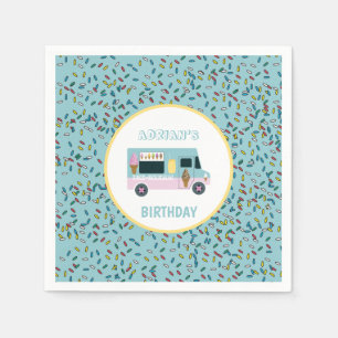 Serviette En Papier Crème glacée Conception Camion Anniversaire