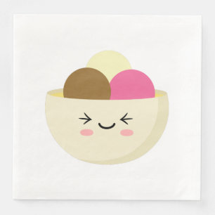 Serviette En Papier Crème glacée Kawaii