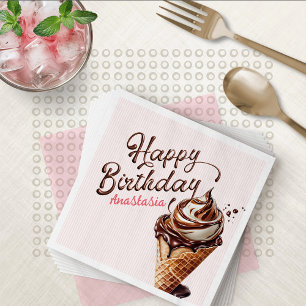 Serviette En Papier Crème glacée Scoop Girls Anniversaire
