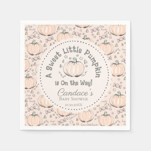 Serviette En Papier Crème neutre genre Baby shower petit Citrouille