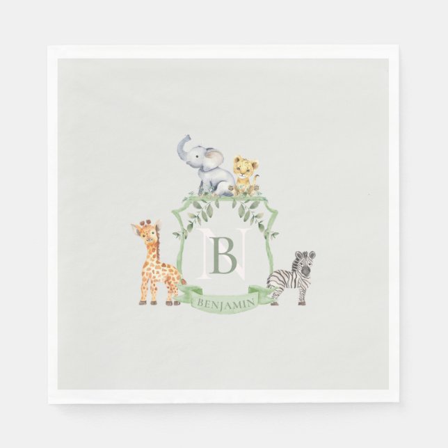 Serviette En Papier Crest Safari (Devant)