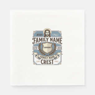 Serviette En Papier Crête de nom de famille Jésus Crête de nom de fami