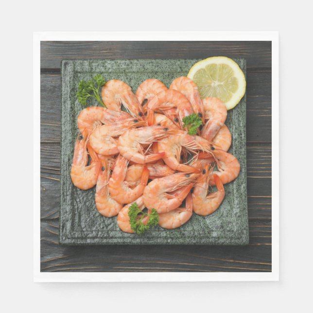 Serviette En Papier Crevettes (Devant)