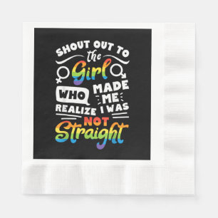 Serviette En Papier Cri à la fille Fierté lesbienne LGBT T Shirt G