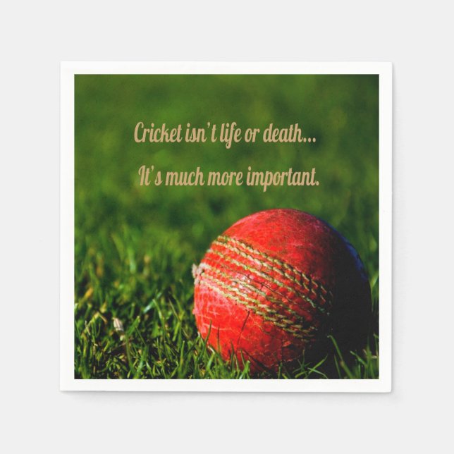 Serviette En Papier Cricket Red Ball drôle Motivation (Devant)