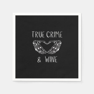 Serviette En Papier Crime Et Vin Squelette Mains