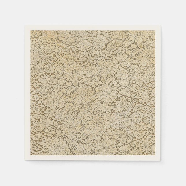 Serviette En Papier crochet Lace Floral Pattern + your ideas (Devant)