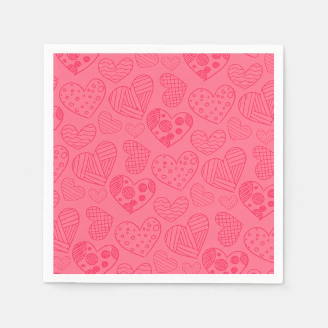 Serviette En Papier Crochet rose (Devant)