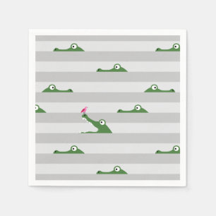 Serviette En Papier Crocodile