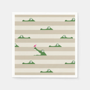 Serviette En Papier Crocodile