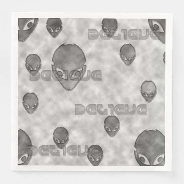 Serviette En Papier Croire Alien (Devant)