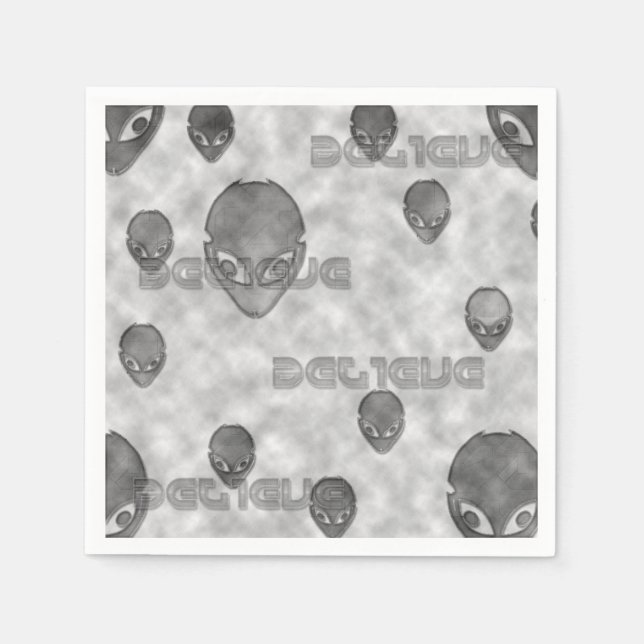 Serviette En Papier Croire Alien (Devant)