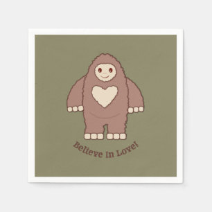 Serviette En Papier Croire en l'amour Bigfoot