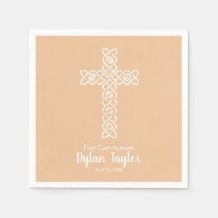 Serviette En Papier Croiser sur la plage Baptême Communion