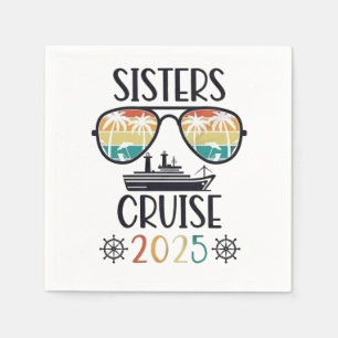 Serviette En Papier Croisière Sisters 2025 Voyage Famille Correspondan