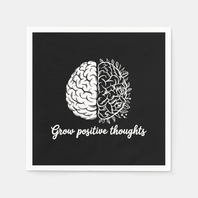 Serviette En Papier Croissance des pensées positives - Inspirationnel (Devant)