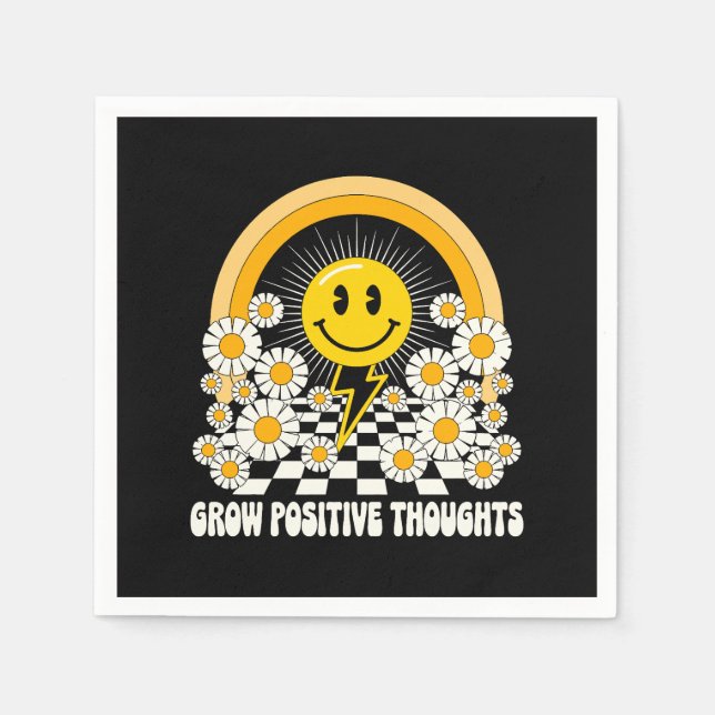 Serviette En Papier Croissance des pensées positives - Inspirationnel  (Devant)
