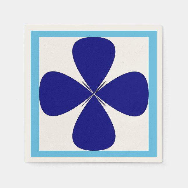SERVIETTE EN PAPIER CROIX ARRONDIE (Devant)