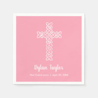 Croix blanche sur le rose religieux