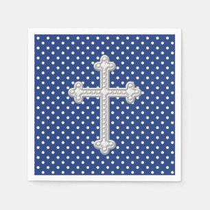 Serviette En Papier Croix Bleue de la Marine